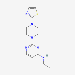 molecular formula C13H18N6S B6460187 N-ethyl-2-[4-(1,3-thiazol-2-yl)piperazin-1-yl]pyrimidin-4-amine CAS No. 2549049-34-3