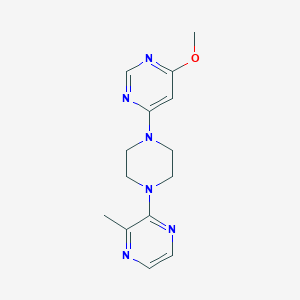 molecular formula C14H18N6O B6460196 2-[4-(6-methoxypyrimidin-4-yl)piperazin-1-yl]-3-methylpyrazine CAS No. 2549004-63-7