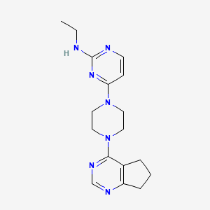 molecular formula C17H23N7 B6460210 4-(4-{5H,6H,7H-cyclopenta[d]pyrimidin-4-yl}piperazin-1-yl)-N-ethylpyrimidin-2-amine CAS No. 2549048-70-4