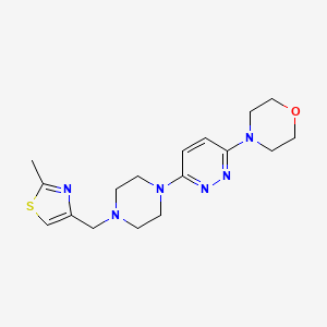 molecular formula C17H24N6OS B6460221 4-(6-{4-[(2-methyl-1,3-thiazol-4-yl)methyl]piperazin-1-yl}pyridazin-3-yl)morpholine CAS No. 2549013-71-8