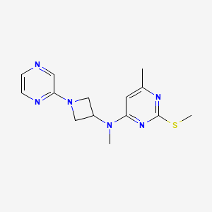 molecular formula C14H18N6S B6460222 N,6-dimethyl-2-(methylsulfanyl)-N-[1-(pyrazin-2-yl)azetidin-3-yl]pyrimidin-4-amine CAS No. 2549063-25-2