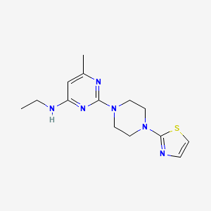 molecular formula C14H20N6S B6460223 N-ethyl-6-methyl-2-[4-(1,3-thiazol-2-yl)piperazin-1-yl]pyrimidin-4-amine CAS No. 2549044-29-1