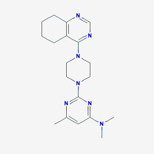 molecular formula C19H27N7 B6460228 N,N,6-trimethyl-2-[4-(5,6,7,8-tetrahydroquinazolin-4-yl)piperazin-1-yl]pyrimidin-4-amine CAS No. 2549010-56-0