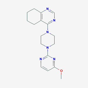 molecular formula C17H22N6O B6460241 4-[4-(4-methoxypyrimidin-2-yl)piperazin-1-yl]-5,6,7,8-tetrahydroquinazoline CAS No. 2548992-67-0