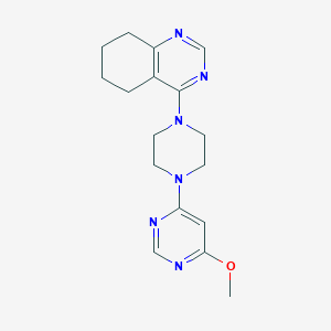 molecular formula C17H22N6O B6460244 4-[4-(6-methoxypyrimidin-4-yl)piperazin-1-yl]-5,6,7,8-tetrahydroquinazoline CAS No. 2549030-76-2