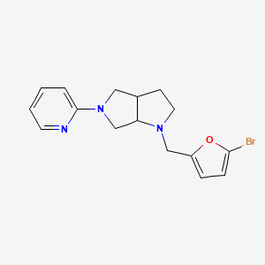 molecular formula C16H18BrN3O B6460262 2-{1-[(5-bromofuran-2-yl)methyl]-octahydropyrrolo[2,3-c]pyrrol-5-yl}pyridine CAS No. 2548997-52-8