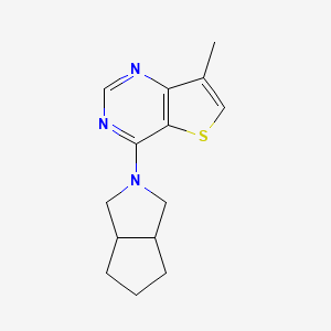 molecular formula C14H17N3S B6460297 7-methyl-4-{octahydrocyclopenta[c]pyrrol-2-yl}thieno[3,2-d]pyrimidine CAS No. 2549064-28-8