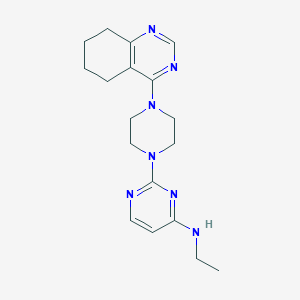 molecular formula C18H25N7 B6460305 N-ethyl-2-[4-(5,6,7,8-tetrahydroquinazolin-4-yl)piperazin-1-yl]pyrimidin-4-amine CAS No. 2549014-32-4