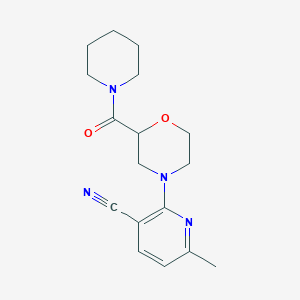 molecular formula C17H22N4O2 B6460312 6-methyl-2-[2-(piperidine-1-carbonyl)morpholin-4-yl]pyridine-3-carbonitrile CAS No. 2549044-88-2