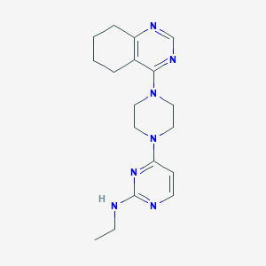 molecular formula C18H25N7 B6460314 N-ethyl-4-[4-(5,6,7,8-tetrahydroquinazolin-4-yl)piperazin-1-yl]pyrimidin-2-amine CAS No. 2549000-39-5