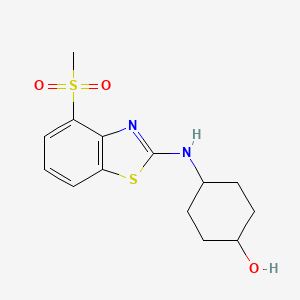 molecular formula C14H18N2O3S2 B6460318 4-[(4-methanesulfonyl-1,3-benzothiazol-2-yl)amino]cyclohexan-1-ol CAS No. 2549031-32-3