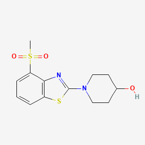 molecular formula C13H16N2O3S2 B6460337 1-(4-methanesulfonyl-1,3-benzothiazol-2-yl)piperidin-4-ol CAS No. 2548976-79-8