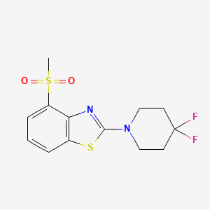 molecular formula C13H14F2N2O2S2 B6460341 2-(4,4-difluoropiperidin-1-yl)-4-methanesulfonyl-1,3-benzothiazole CAS No. 2548992-58-9