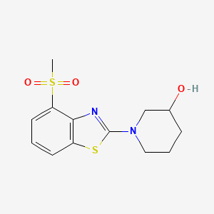 molecular formula C13H16N2O3S2 B6460345 1-(4-methanesulfonyl-1,3-benzothiazol-2-yl)piperidin-3-ol CAS No. 2549007-70-5