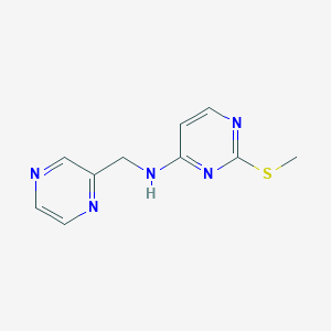 molecular formula C10H11N5S B6460357 2-(methylsulfanyl)-N-[(pyrazin-2-yl)methyl]pyrimidin-4-amine CAS No. 2549013-55-8