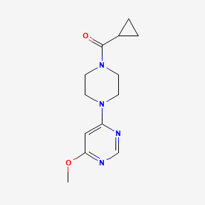 molecular formula C13H18N4O2 B6460377 4-(4-cyclopropanecarbonylpiperazin-1-yl)-6-methoxypyrimidine CAS No. 2549013-70-7