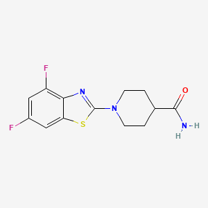 molecular formula C13H13F2N3OS B6460395 1-(4,6-difluoro-1,3-benzothiazol-2-yl)piperidine-4-carboxamide CAS No. 2343699-87-4