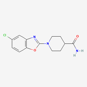 molecular formula C13H14ClN3O2 B6460407 1-(5-chloro-1,3-benzoxazol-2-yl)piperidine-4-carboxamide CAS No. 2346876-36-4