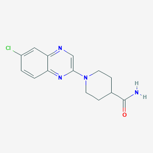 molecular formula C14H15ClN4O B6460412 1-(6-chloroquinoxalin-2-yl)piperidine-4-carboxamide CAS No. 2549066-09-1