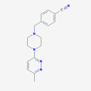 molecular formula C17H19N5 B6460419 4-{[4-(6-methylpyridazin-3-yl)piperazin-1-yl]methyl}benzonitrile CAS No. 2549022-72-0