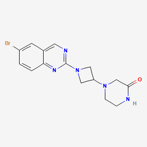molecular formula C15H16BrN5O B6460421 4-[1-(6-bromoquinazolin-2-yl)azetidin-3-yl]piperazin-2-one CAS No. 2549048-49-7