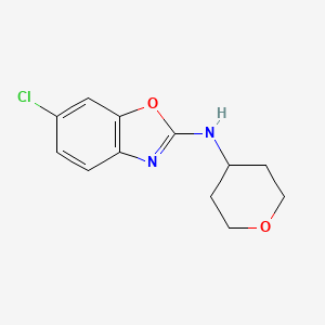 molecular formula C12H13ClN2O2 B6460423 6-chloro-N-(oxan-4-yl)-1,3-benzoxazol-2-amine CAS No. 2549054-80-8
