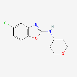 molecular formula C12H13ClN2O2 B6460424 5-chloro-N-(oxan-4-yl)-1,3-benzoxazol-2-amine CAS No. 2549017-69-6