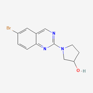 molecular formula C12H12BrN3O B6460437 1-(6-bromoquinazolin-2-yl)pyrrolidin-3-ol CAS No. 2548982-51-8