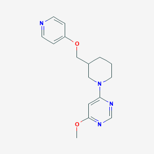 4-methoxy-6-{3-[(pyridin-4-yloxy)methyl]piperidin-1-yl}pyrimidine