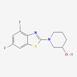 molecular formula C12H12F2N2OS B6460459 1-(4,6-difluoro-1,3-benzothiazol-2-yl)piperidin-3-ol CAS No. 2549009-50-7