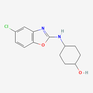 4-[(5-chloro-1,3-benzoxazol-2-yl)amino]cyclohexan-1-ol