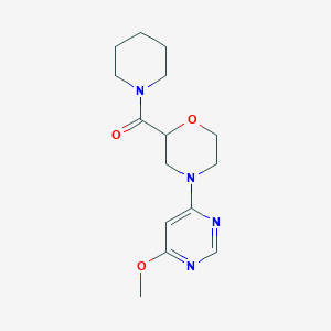 molecular formula C15H22N4O3 B6460488 4-(6-methoxypyrimidin-4-yl)-2-(piperidine-1-carbonyl)morpholine CAS No. 2549001-40-1