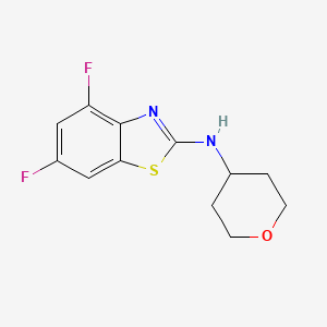 molecular formula C12H12F2N2OS B6460493 4,6-difluoro-N-(oxan-4-yl)-1,3-benzothiazol-2-amine CAS No. 2549009-60-9