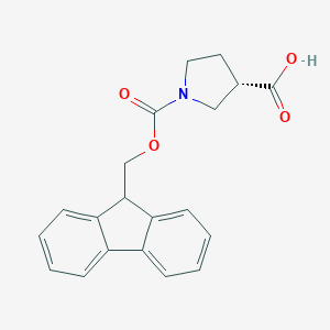 molecular formula C20H19NO4 B064605 Fmoc-(3S)-1-吡咯烷-3-羧酸 CAS No. 193693-66-2