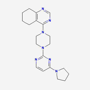 molecular formula C20H27N7 B6460517 4-{4-[4-(pyrrolidin-1-yl)pyrimidin-2-yl]piperazin-1-yl}-5,6,7,8-tetrahydroquinazoline CAS No. 2549016-32-0