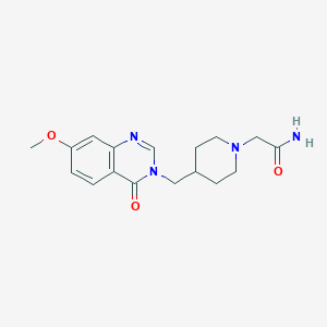 molecular formula C17H22N4O3 B6460530 2-{4-[(7-methoxy-4-oxo-3,4-dihydroquinazolin-3-yl)methyl]piperidin-1-yl}acetamide CAS No. 2549063-24-1