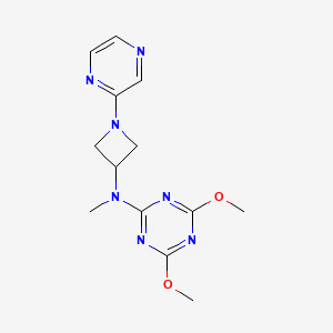 molecular formula C13H17N7O2 B6460547 4,6-dimethoxy-N-methyl-N-[1-(pyrazin-2-yl)azetidin-3-yl]-1,3,5-triazin-2-amine CAS No. 2549015-10-1