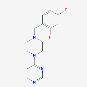 molecular formula C15H16F2N4 B6460570 4-{4-[(2,4-difluorophenyl)methyl]piperazin-1-yl}pyrimidine CAS No. 2549052-46-0