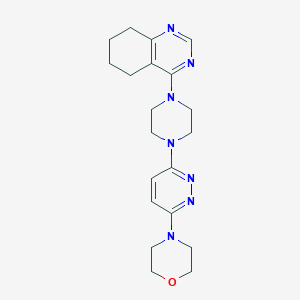 molecular formula C20H27N7O B6460578 4-{4-[6-(morpholin-4-yl)pyridazin-3-yl]piperazin-1-yl}-5,6,7,8-tetrahydroquinazoline CAS No. 2549049-69-4
