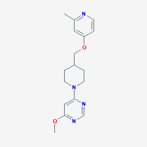 4-methoxy-6-(4-{[(2-methylpyridin-4-yl)oxy]methyl}piperidin-1-yl)pyrimidine