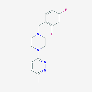 molecular formula C16H18F2N4 B6460615 3-{4-[(2,4-difluorophenyl)methyl]piperazin-1-yl}-6-methylpyridazine CAS No. 2549012-25-9