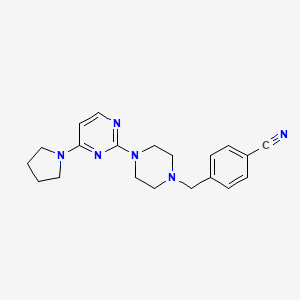 molecular formula C20H24N6 B6460622 4-({4-[4-(pyrrolidin-1-yl)pyrimidin-2-yl]piperazin-1-yl}methyl)benzonitrile CAS No. 2548997-93-7