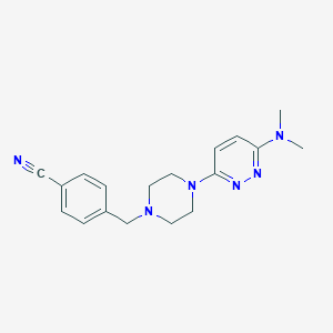 molecular formula C18H22N6 B6460630 4-({4-[6-(dimethylamino)pyridazin-3-yl]piperazin-1-yl}methyl)benzonitrile CAS No. 2548994-58-5