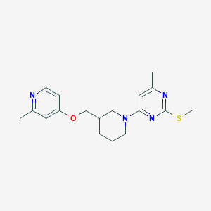 4-methyl-6-(3-{[(2-methylpyridin-4-yl)oxy]methyl}piperidin-1-yl)-2-(methylsulfanyl)pyrimidine