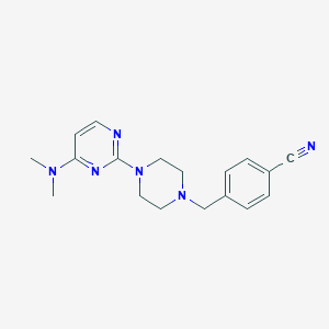 molecular formula C18H22N6 B6460702 4-({4-[4-(dimethylamino)pyrimidin-2-yl]piperazin-1-yl}methyl)benzonitrile CAS No. 2549026-47-1