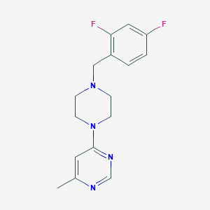molecular formula C16H18F2N4 B6460719 4-{4-[(2,4-difluorophenyl)methyl]piperazin-1-yl}-6-methylpyrimidine CAS No. 2548983-48-6