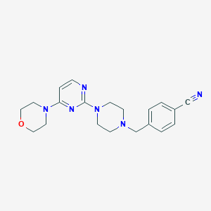 molecular formula C20H24N6O B6460721 4-({4-[4-(morpholin-4-yl)pyrimidin-2-yl]piperazin-1-yl}methyl)benzonitrile CAS No. 2548983-49-7