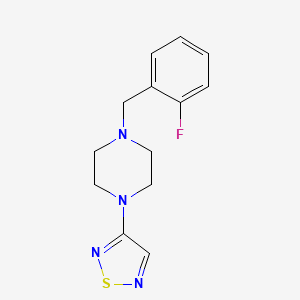 molecular formula C13H15FN4S B6460737 1-[(2-fluorophenyl)methyl]-4-(1,2,5-thiadiazol-3-yl)piperazine CAS No. 2548989-19-9