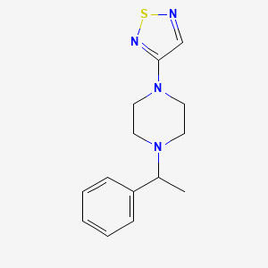 molecular formula C14H18N4S B6460740 1-(1-phenylethyl)-4-(1,2,5-thiadiazol-3-yl)piperazine CAS No. 2548993-30-0
