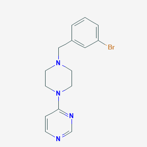 molecular formula C15H17BrN4 B6460769 4-{4-[(3-bromophenyl)methyl]piperazin-1-yl}pyrimidine CAS No. 2549026-46-0